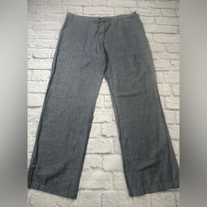 GAP Women's Gray Wide Leg Pants. Drawstring Waist. Size 12.